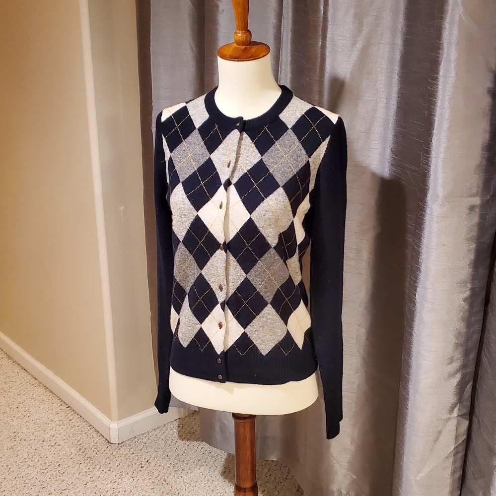 Jcrew cashmere wool blend cardigan sweater